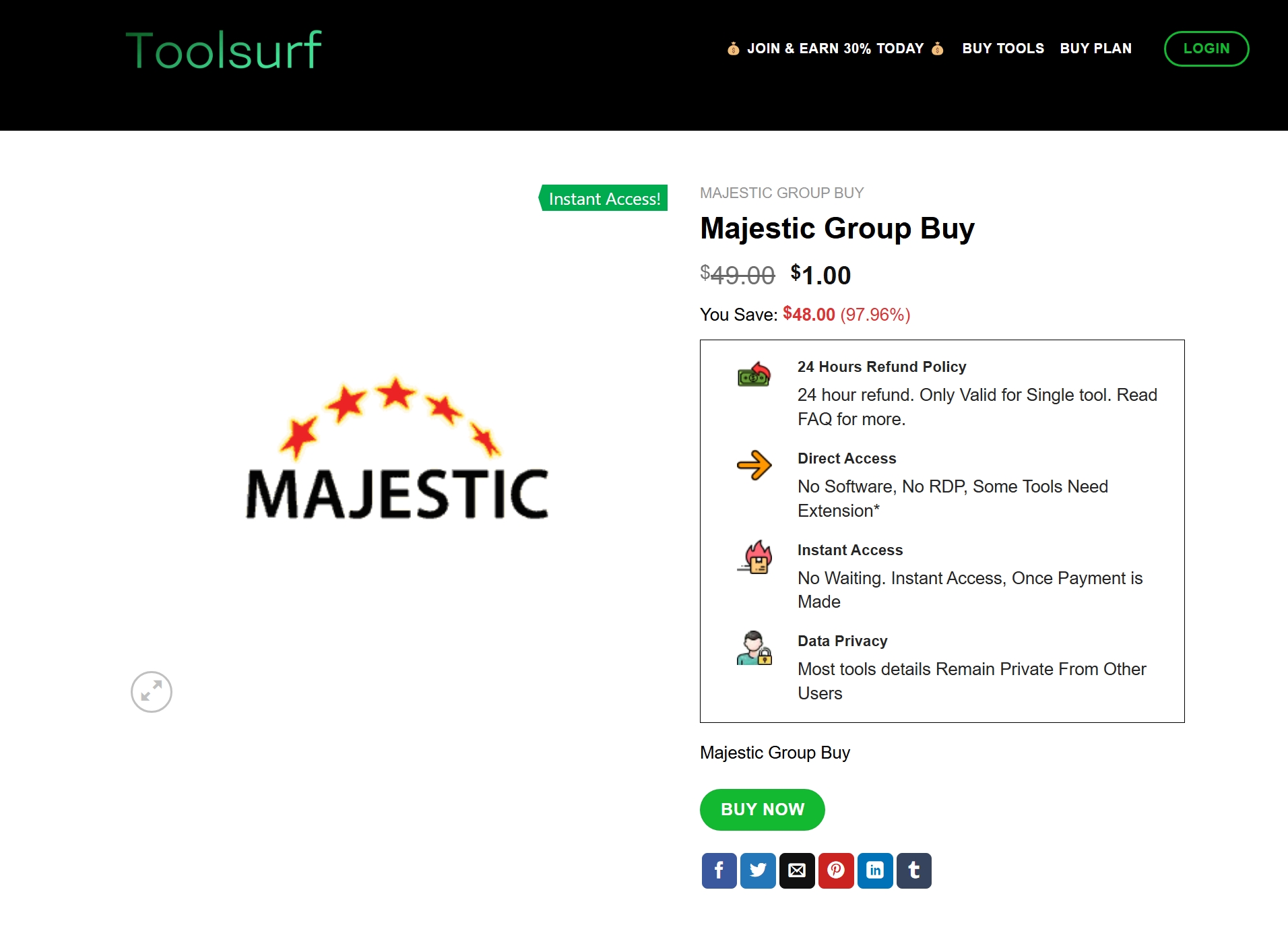 majestic group buy